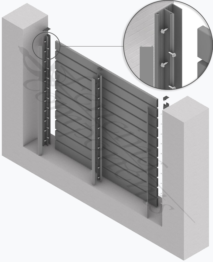 Fencing Components Modern Slat Modular DIY Aluminium Fencing
