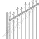 Fencing Components_Gate Aluminium HIGH LOW SPEARS 970W x 1.2H (Primrose)