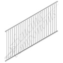 Fencing Components_Aluminium Fence Pool Panel FLAT TOP 2.4W X 900H (Black) 90mm Gap