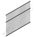 Fencing Components_Aluminium Fence Pool Panel FLAT TOP 2.4W x 1.8H 71mm Gap [Reversable] (Black)