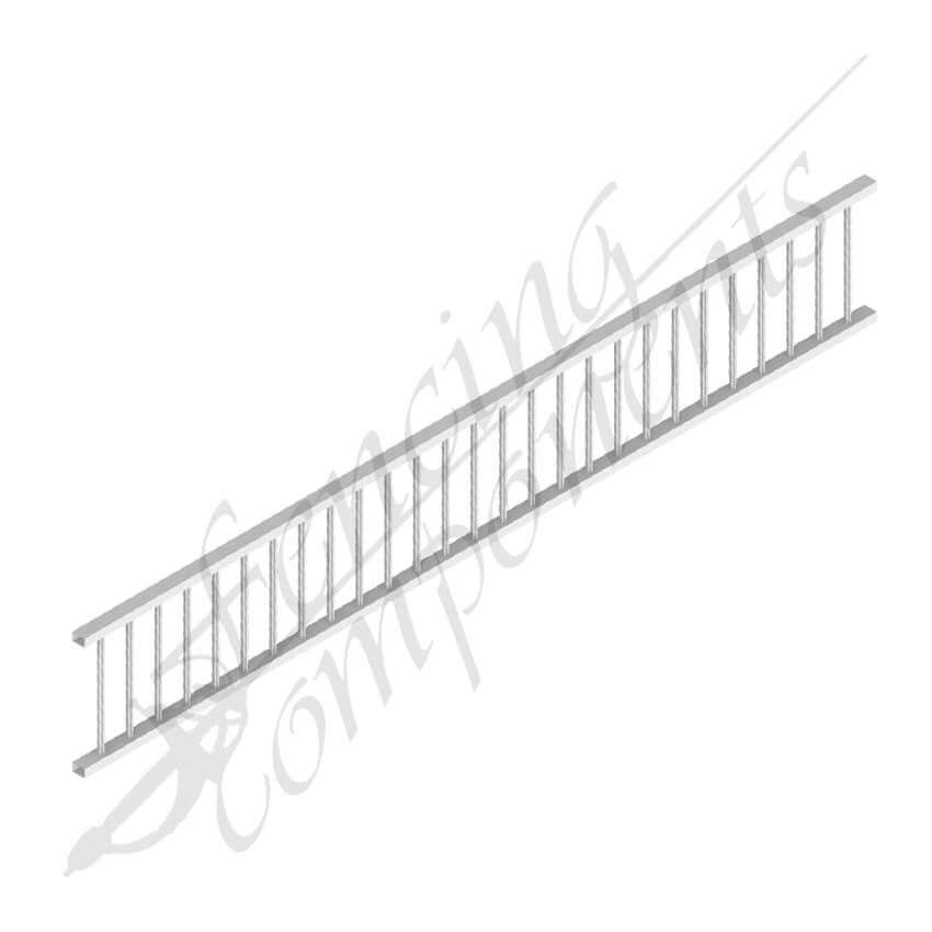 Fencing Components_Aluminium Floodway Flat Top Panels 2.4W x 0.3H (Mill Finish)
