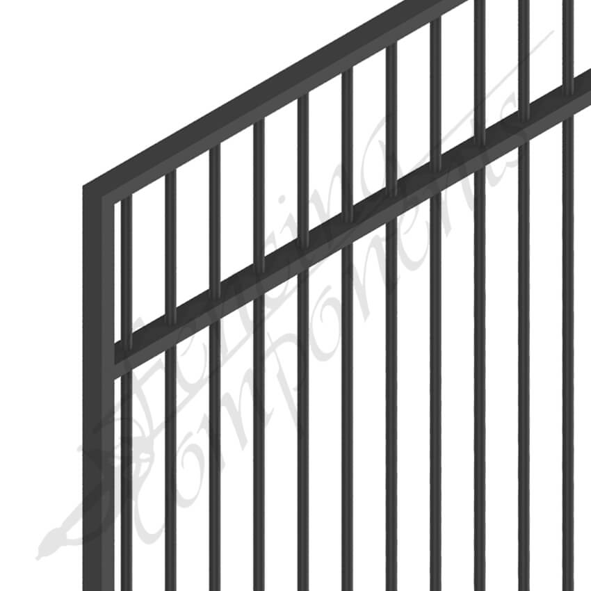 Fencing Components_Gate Aluminium Pool FLAT TOP 970W x 1.5H (Black) [REVERSABLE]
