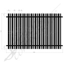 Aluminium Batten Slat Blade Fence Panel - 1500H x 2400W - Satin Black