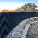 Aluminium Slat 65 Blade Fence Panel - 2400W x 1200H - Monument
