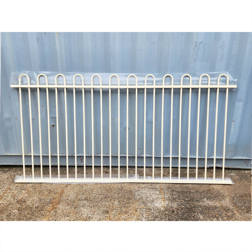 Aluminium Deco LOOP TOP Fence Panel 2.4W x 1.2H (Primrose/ Domain)