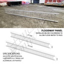 Aluminium Floodway Flat Top Panels 0.3mH x 3.0mW (Mill Finish)
