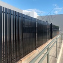 Aluminium Batten Slat Blade Fence Panel - 2400W x 1500H - Satin Black