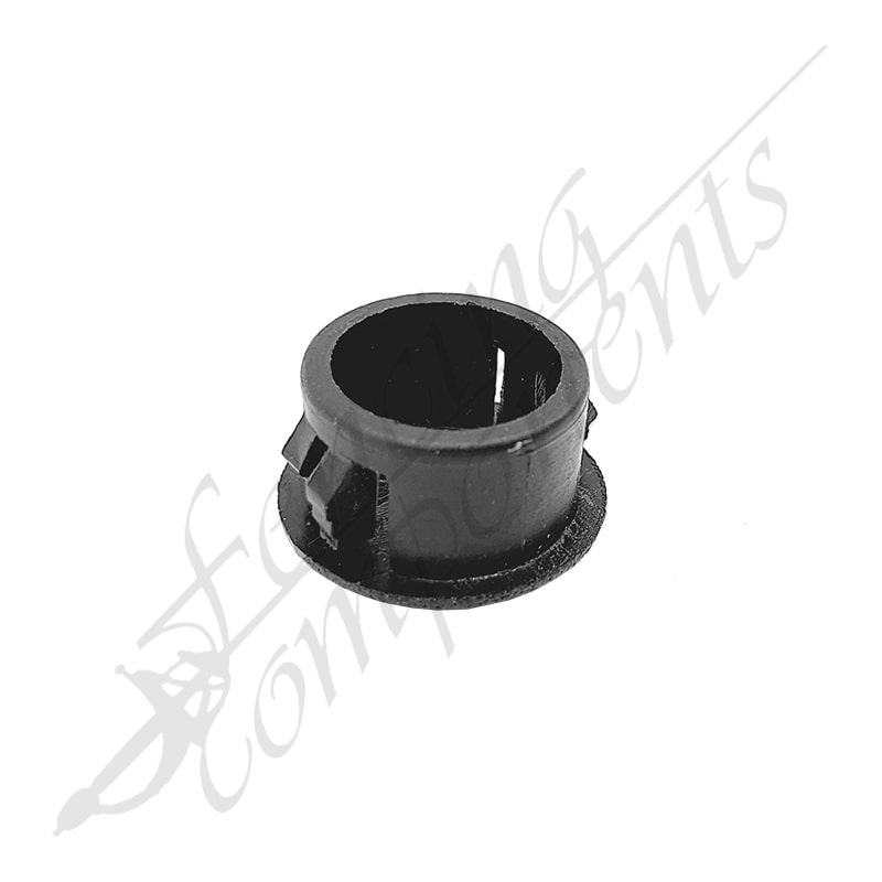 Round Plastic Plug - 16mm Flat (Black)