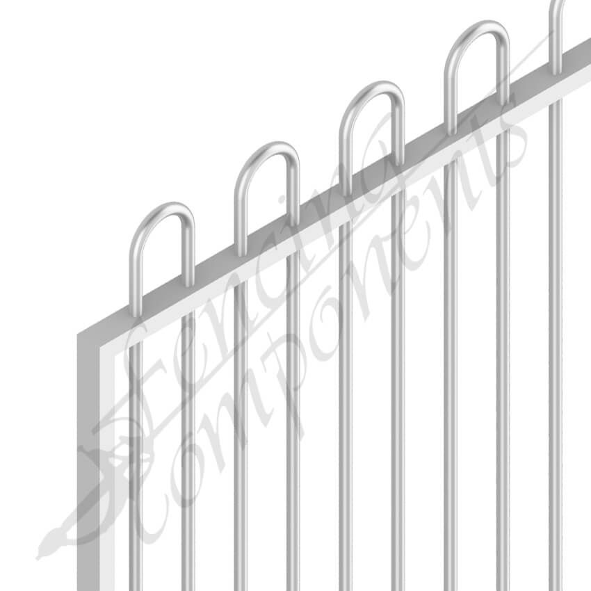 Fencing Components_Gate Aluminium LOOP TOP 970W x 1.2H (Black)