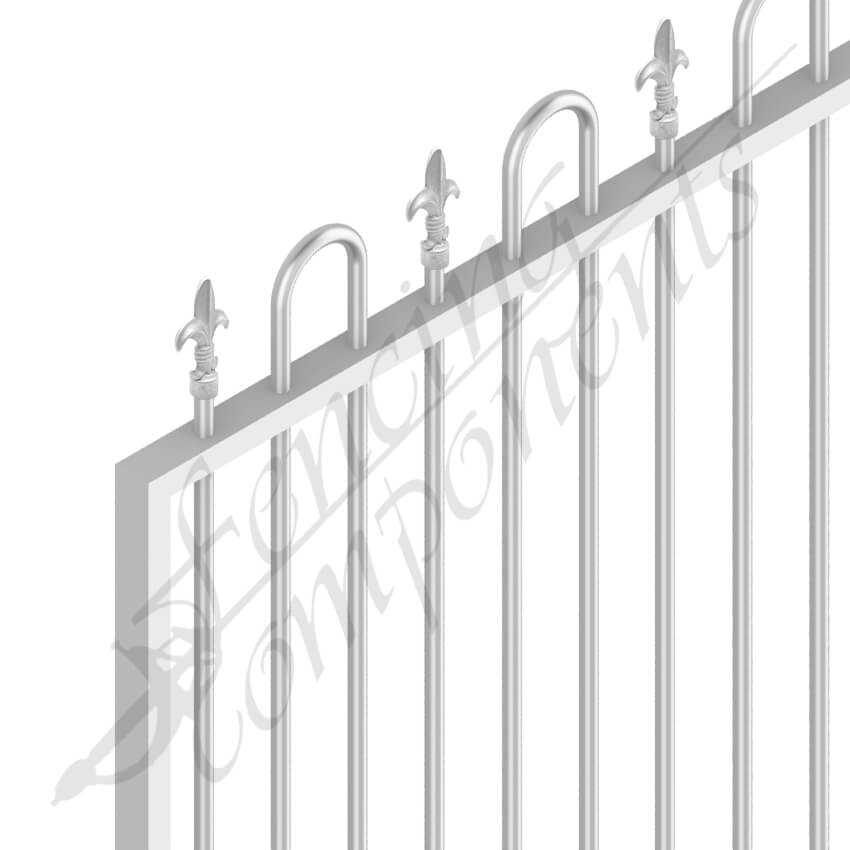 Fencing Components_Gate Aluminium LOOP+SPEAR 970W x 1.2H (Black)