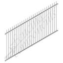 Fencing Components_Aluminium Fence Panel Level ROD TOP 2.4W x 1.2H (Monument)