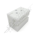Fencing Components_100mm Sliding Block - White (Cut)