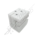 Fencing Components_75mm Sliding Block - White (Cut)