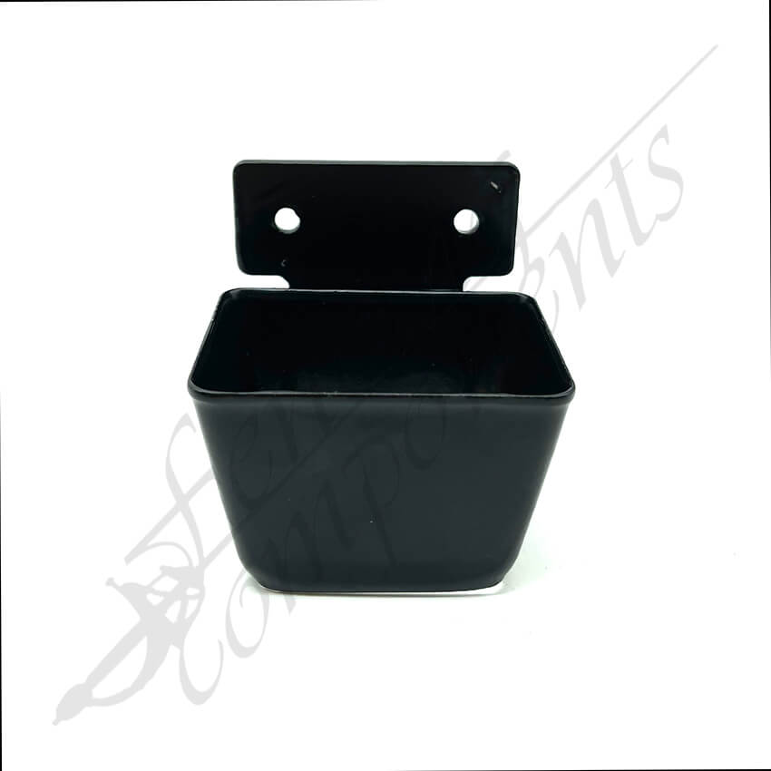 Fencing Components_40x40 Security Bracket Vertical Raked Hot Dip Gal (Black) - Style 2
