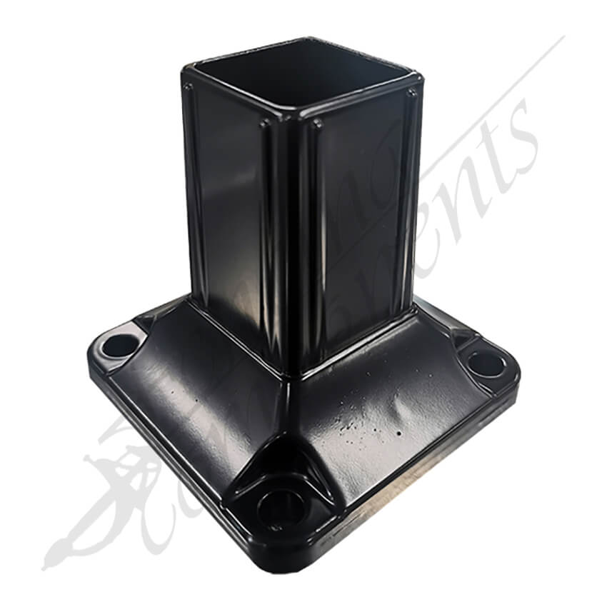 Fencing Components_Post Bracket 50x50 Alu PDC (Black) 1.6mm