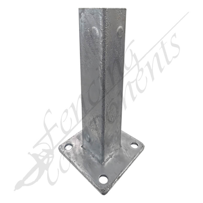 Fencing Components_Post Bracket 50x50x1.6 / 100x100 Baseplate (#8020a)