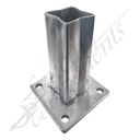 Fencing Components_Post Bracket 75x75x2.5 Hot Dip Gal (150x150x10mm Base Plate) (Butterfly Design)
