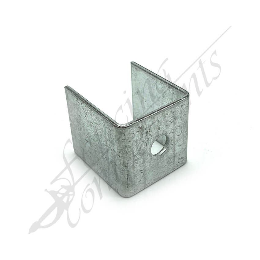 Fencing Components_U Bracket for 50x50 post Galvanised steel