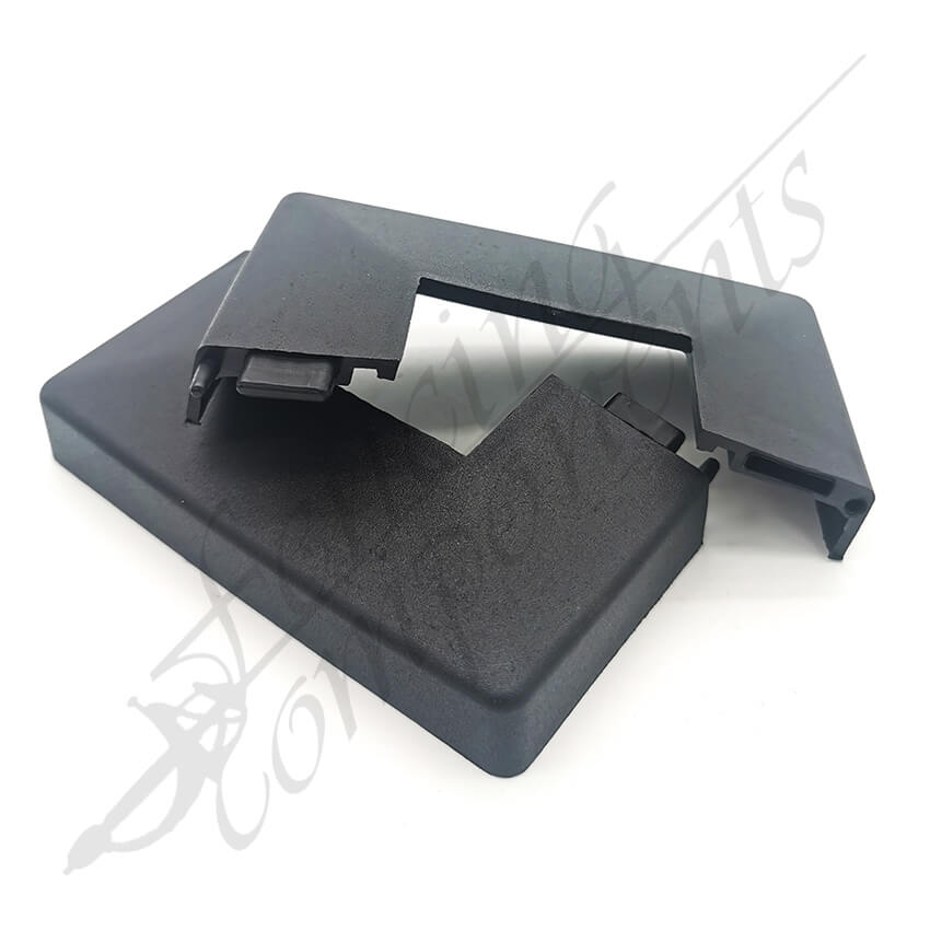 Fencing Components_2 Piece Post Cover 50x50 Hole Plastic (Black)