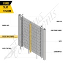 Panel - Brace_Fencing Components_Aluminium Slat System Panel Gate DIY