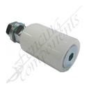 Fencing Components_40 Dia x 60mm Nylon Top Roller - White with Stainless Steel Shaft