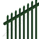 Fencing Components_Steel Security Fence DET Panel , Crimp Top 2.1m x 2.4m (115cc) POOL SPEC (Heritage Green) 1.6mm Horizontal 1.2mm Picket (Zinc Rich Primer)