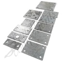Fencing Components_2 Hole Flat Plate 137x73x5mm Galvanized Steel