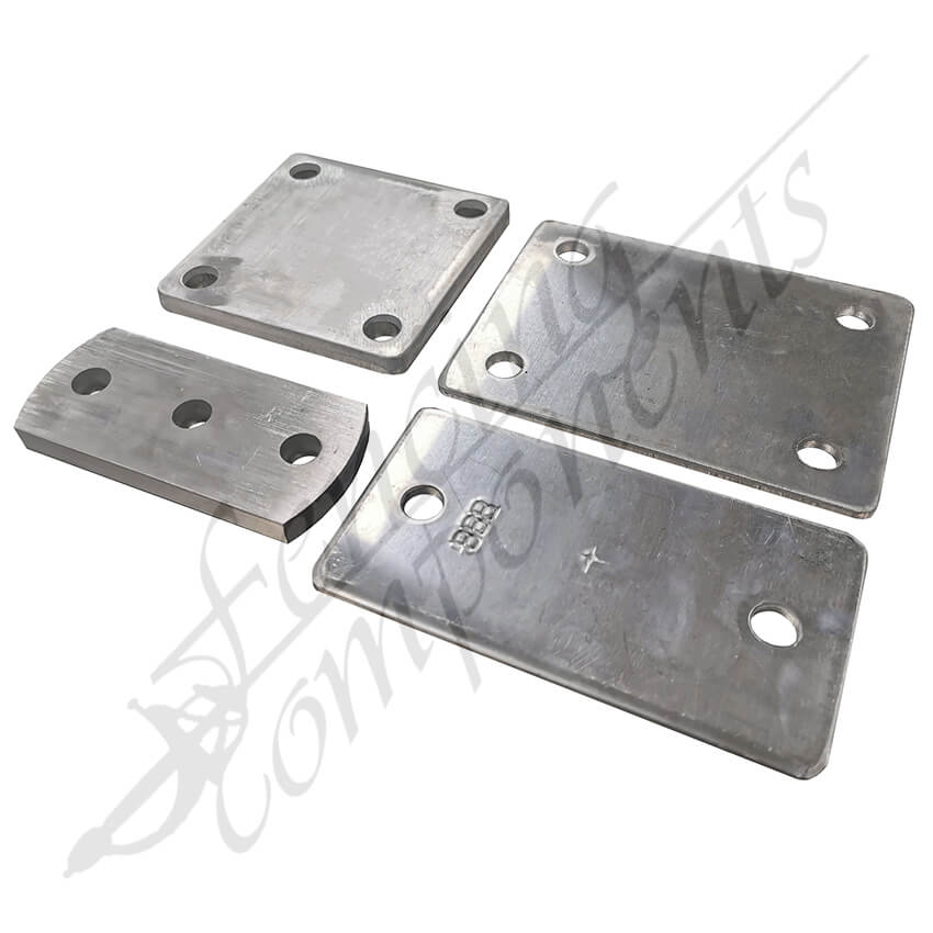 Fencing Components_4 Hole Flat Plate 100x100x10mm Aluminium
