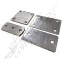 Fencing Components_4 Hole Flat Plate 137x100x5mm Aluminium