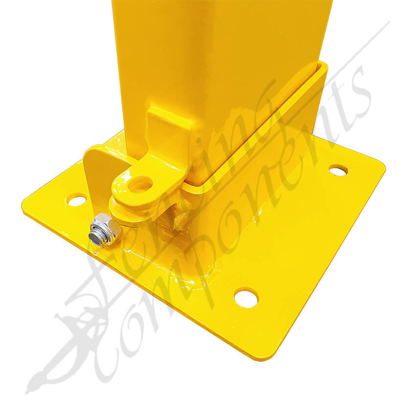 Fencing Components_Collapsible Parking Protector Bollard (Yellow) - Pad Lock