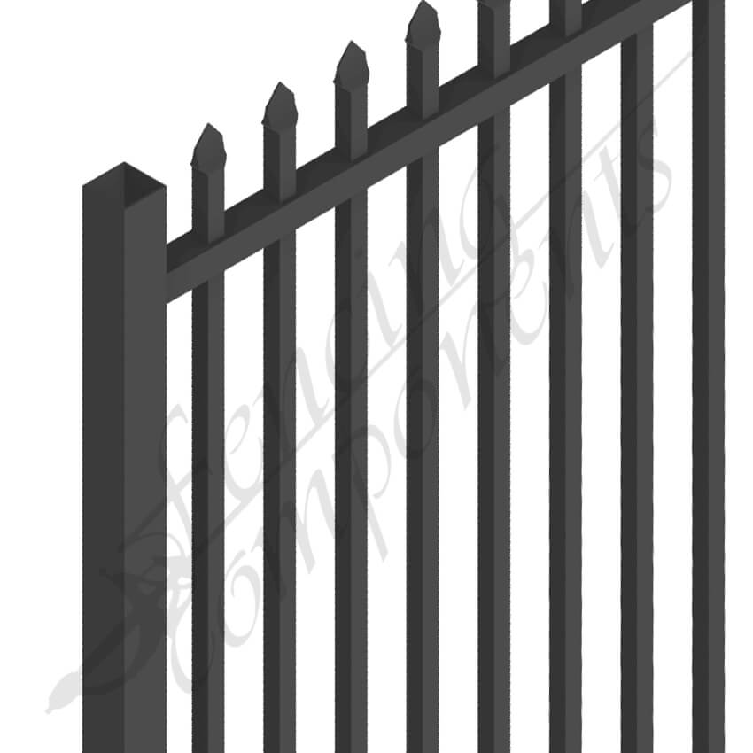 Fencing Components_Security Gate MED Steel Black 1.8H x 1.2W (CD115mm)(65x65frame)