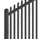 Fencing Components_Security Gate MED Steel Black 2.1H x 1.2W (CD115mm)(65x65frame)