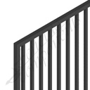 Fencing Components_PEDESTRIAN FLAT TOP DET GATE 0.97m x1.2H (Black) (CD115, 40x40 Rail, 25x25 Vertical)