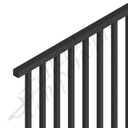 Fencing Components_PEDESTRIAN POOL SPEC DET PANEL 2.4m x1.8m (Black) (CD115, 40x40 Rail, 25x25 Vertical)