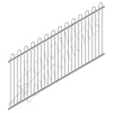 Fencing Components_Aluminium Fence Panel LOOP TOP 2.45W x 1.2H (Black)