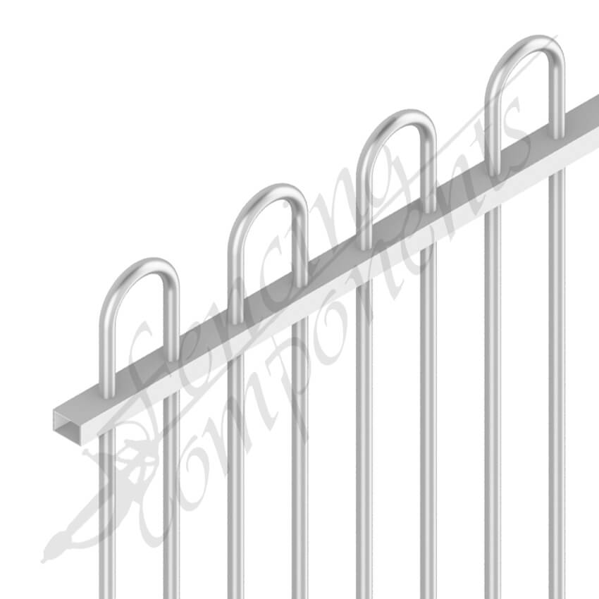 Fencing Components_Aluminium Fence Panel LOOP TOP 2.45W x 1.2H (Primrose)