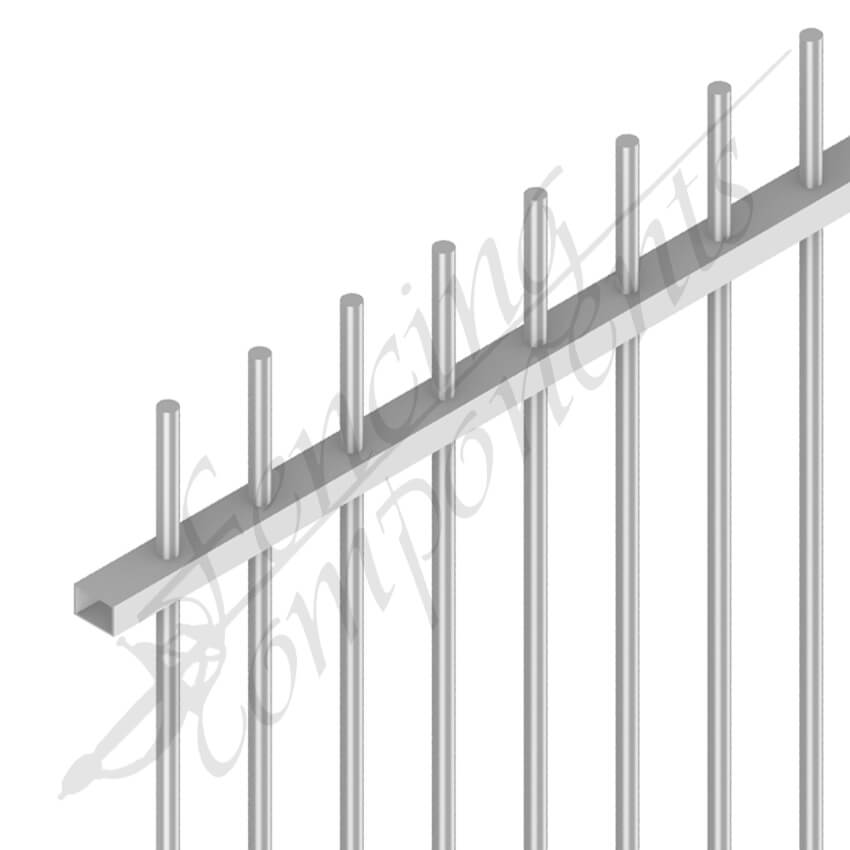 Fencing Components_Aluminium Fence Panel Level ROD TOP 2.4W x 1.2H (Black)