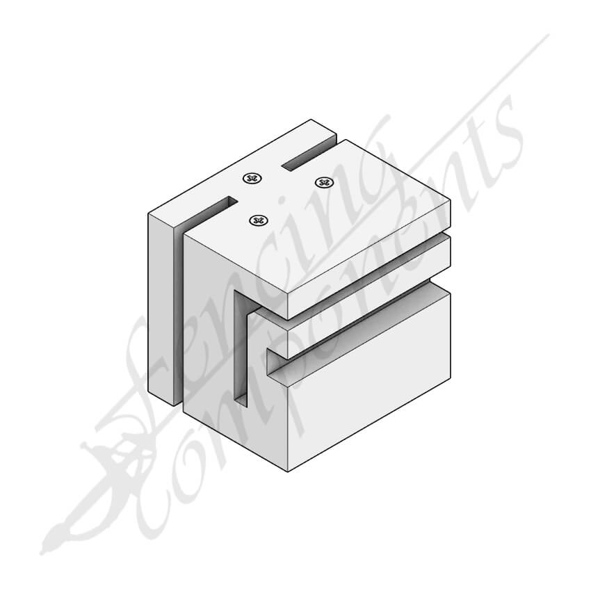60x75mm Sliding Block - White (Cut)