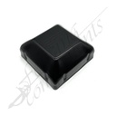 65x65mm Steel Square Cap Pre-Gal 1.2mm thick (Black)