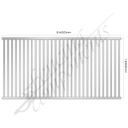 Aluminium Fence Pool Panel FLAT TOP 2.39W x 1.2H (Mill Finish) 70mm Gap