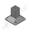 Aluminium Post Bracket Internal - Uncoloured (Fits 50x50 Post)