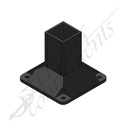 Aluminium Post Bracket Internal - Black (Fits 50x50 Post)