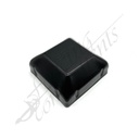 50x50mm Steel Square Cap Pre-Gal 1.2mm thick (Black)