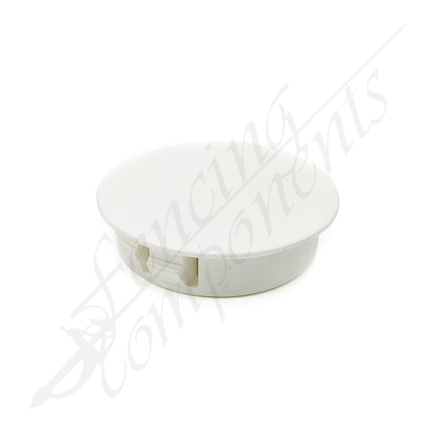 40mm Round Plastic Plug - White