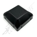 100x100mm Steel Square Cap Pre-Gal 1.2mm thick (Black)