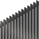Aluminium Slat 50 Blade Fence Panel - 2400W x 900H - Monument