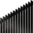 Aluminium Slat 50 Blade Fence Panel - 2400W x 900H - Black