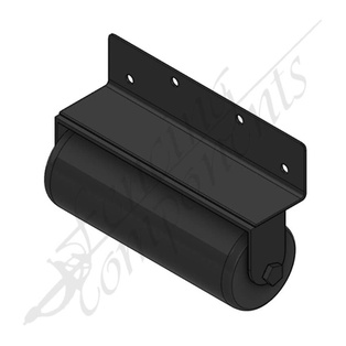65 Dia x155mm Nylon Top Roller (Heavy Duty Bracket) - Black [PAIR]