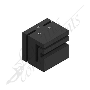 60x75mm Sliding Block - Black (Cut)