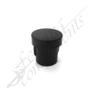 Round Plastic Cap - 19mm (Black)